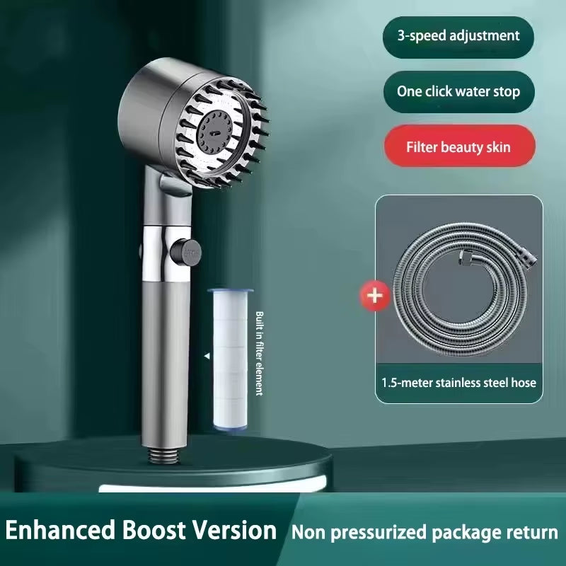 3 Modes Shower Head High Pressure Showerhead Portable Filter Rainfall Faucet Tap Bathroom Bath Home Innovative Accessory