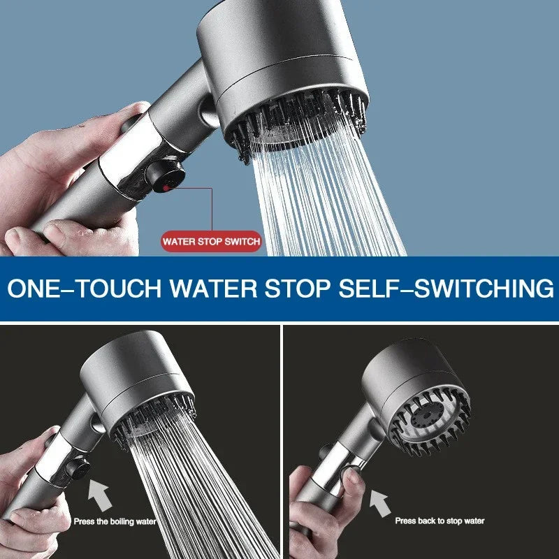 3 Modes Shower Head High Pressure Showerhead Portable Filter Rainfall Faucet Tap Bathroom Bath Home Innovative Accessory