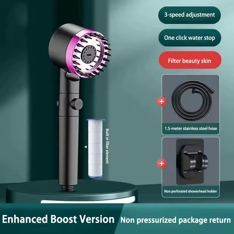 3 Modes Shower Head High Pressure Showerhead Portable Filter Rainfall Faucet Tap Bathroom Bath Home Innovative Accessory