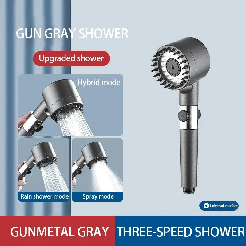 3 Modes Shower Head High Pressure Showerhead Portable Filter Rainfall Faucet Tap Bathroom Bath Home Innovative Accessory