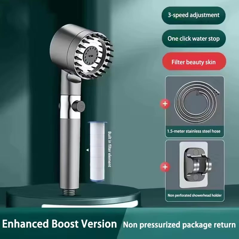 3 Modes Shower Head High Pressure Showerhead Portable Filter Rainfall Faucet Tap Bathroom Bath Home Innovative Accessory