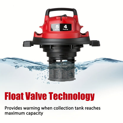 Vacmaster Premium Stainless Steel 5 Gallon & 8 Gallon Wet/Dry Shop Vacuum Cleaner | 16KPa/20KPa Powerful Suction, Blower Function, 10ft Cord & 80dB Quiet Operation