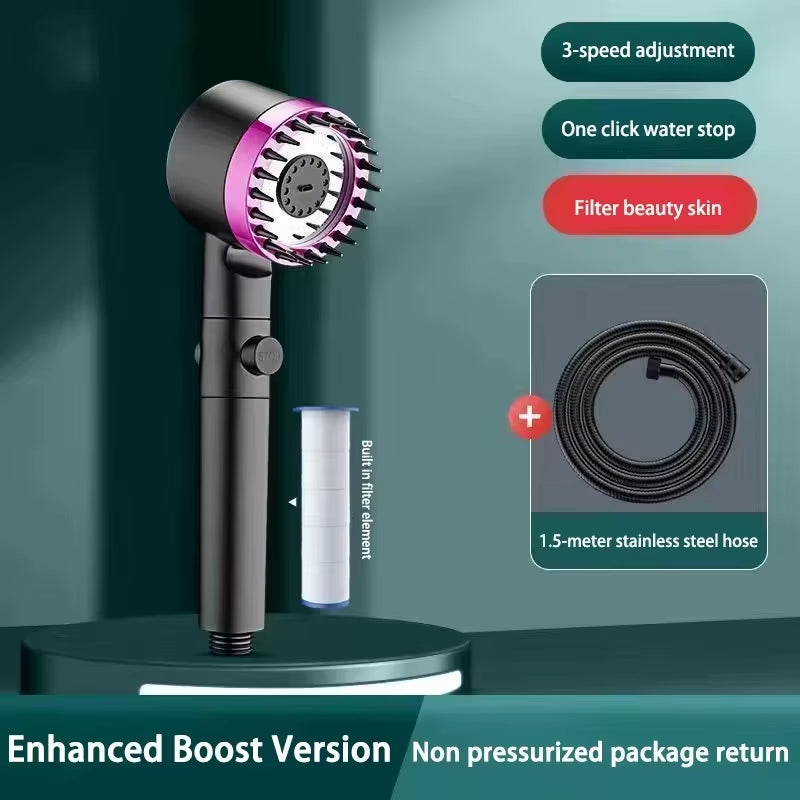 3 Modes Shower Head High Pressure Showerhead Portable Filter Rainfall Faucet Tap Bathroom Bath Home Innovative Accessory