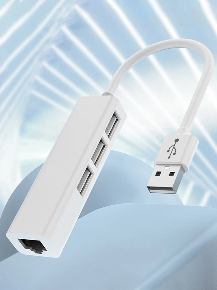 Type-C To RJ45 Lan Network Card 4 Port 4 in 1 USB 2.0 Hub USB2.0 Type-C RJ45 Type-C Splitter 10GBit/s for Desktop Computer PC