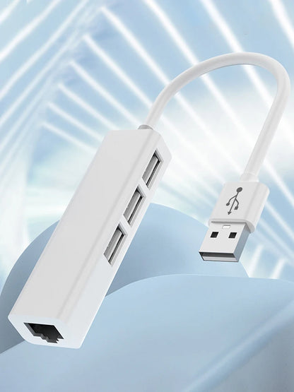 Type-C To RJ45 Lan Network Card 4 Port 4 in 1 USB 2.0 Hub USB2.0 Type-C RJ45 Type-C Splitter 10GBit/s for Desktop Computer PC