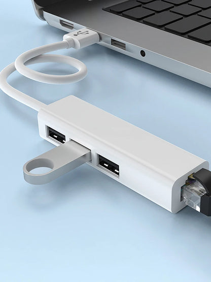 Type-C To RJ45 Lan Network Card 4 Port 4 in 1 USB 2.0 Hub USB2.0 Type-C RJ45 Type-C Splitter 10GBit/s for Desktop Computer PC
